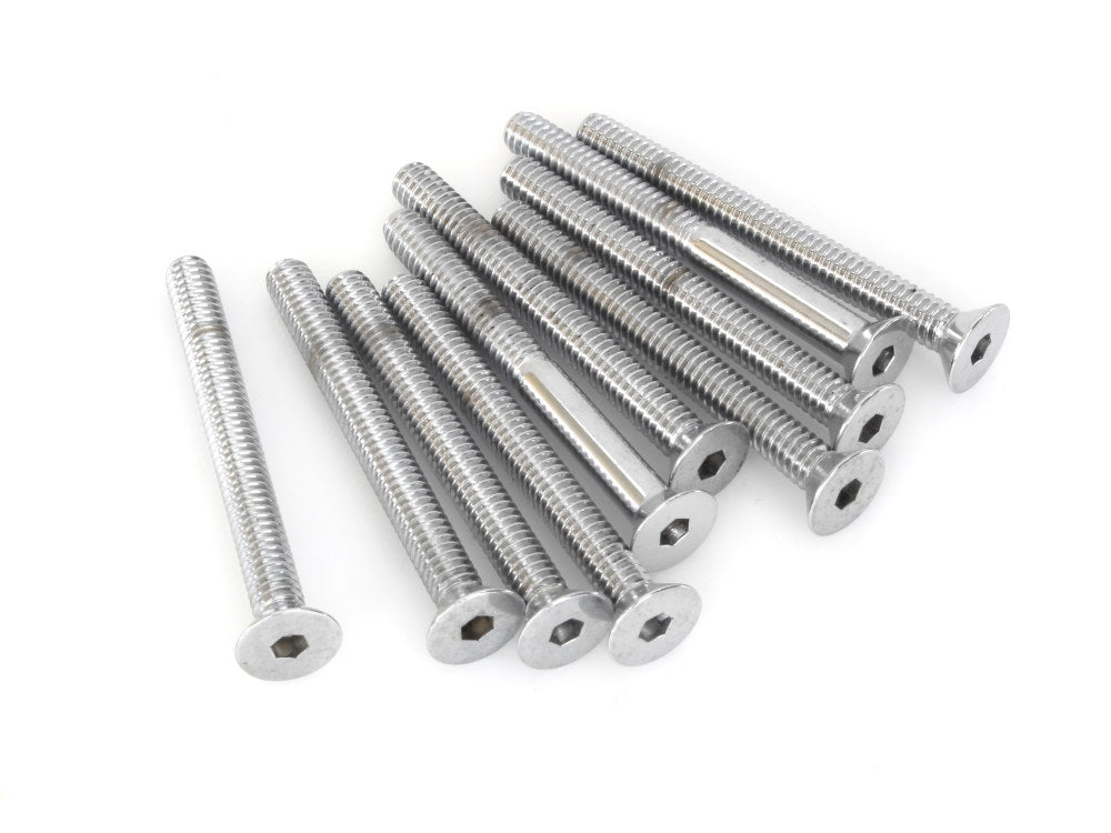 1/4-20 x 2-1/2in. UNC Flat Head Allen Bolt – Chrome. Pack 10.
