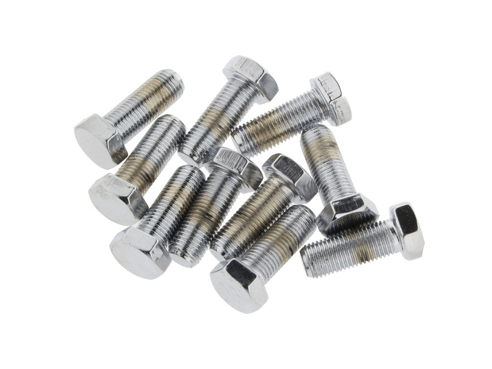 3/8-24 x 1in. UNF Hex Head Bolts – Chrome. Pack 10.