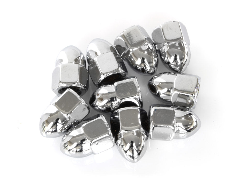 3/8-16 UNC Acorn OEM Style Nuts – Chrome. Pack 10.