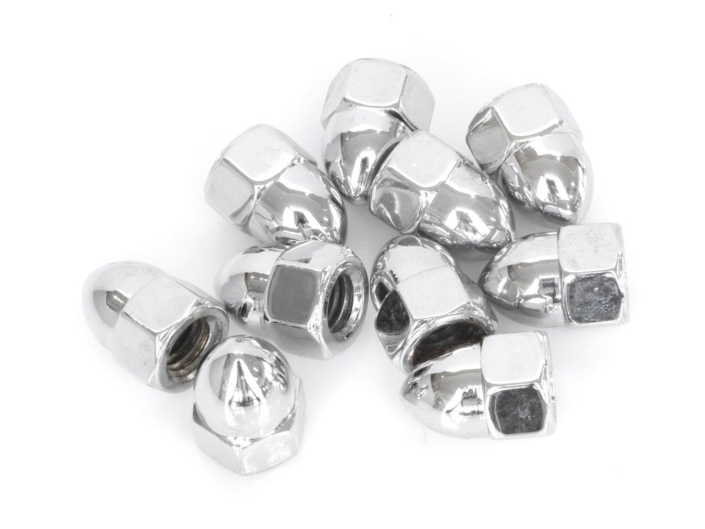 7/16-14 UNC Acorn OEM Style Nuts – Chrome. Pack 10.