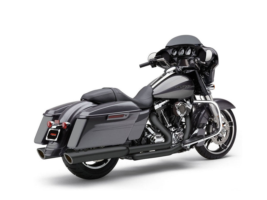 4in. 909 Back Slash Slip-On Mufflers – Black. Fits Touring 2017up.