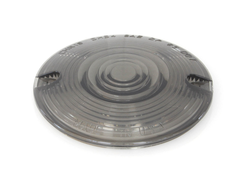 Turn Signal Lens – Smoke. Fits FL Softail 1986-2017, Road King 1993-2017 & Most Touring 1986-2007