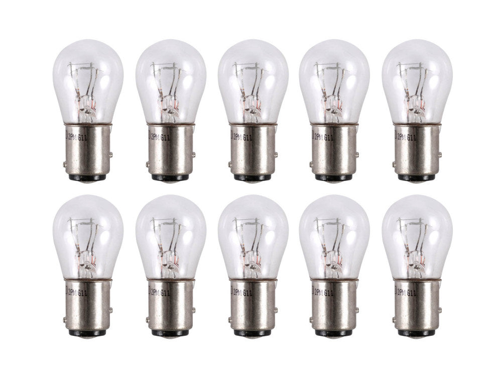 12V Bayonet Style Stop & Taillight Bulb. Fits H-D Pre Early 2003 – Pack 10