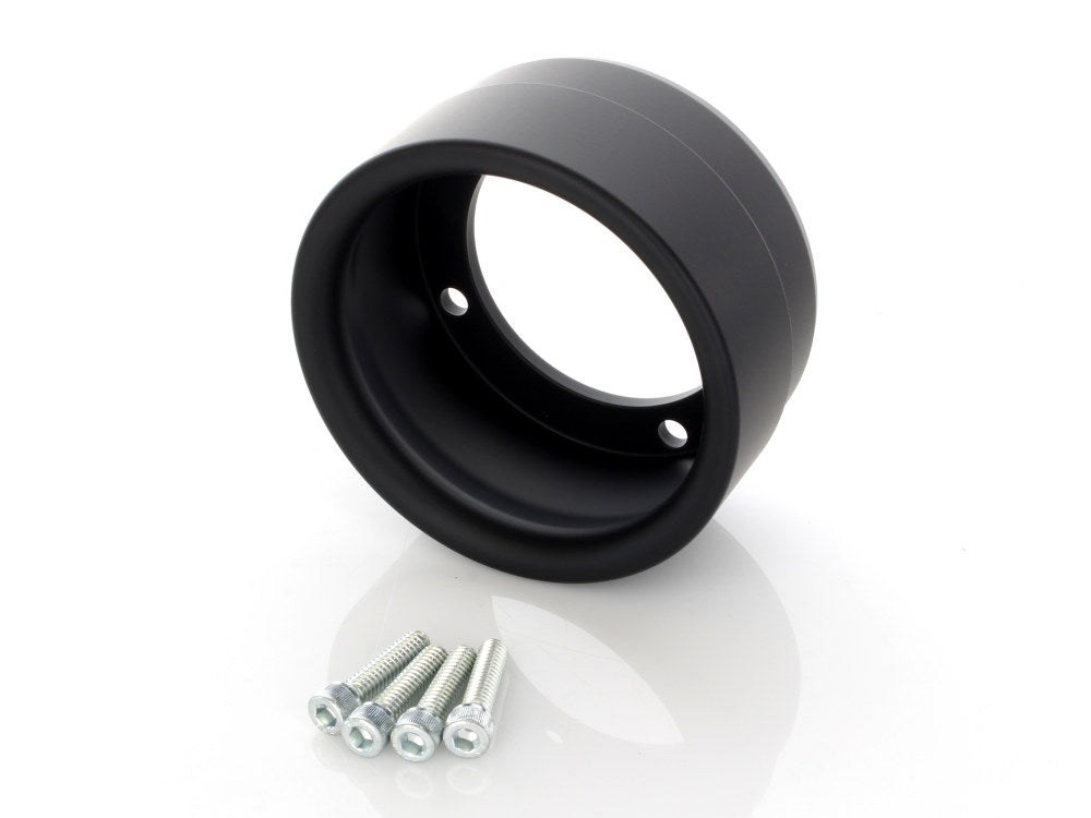 Straight Cut Billet End Cap – Black. Fits D&D Billet Cat 4in. Muffler.