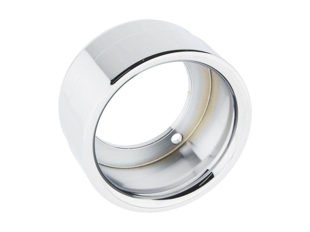 Straight Cut Billet End Cap – Chrome. Fits D&D Billet Cat 4in. Muffler.