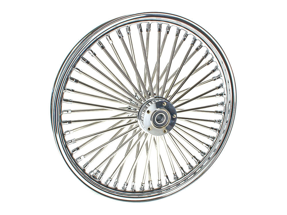21in. x 3.5in. Mammoth Fat Spoke Front Wheel – Chrome. Fits Softail Heritage 2007-2010, Deluxe 2007-2010 & Fatboy 2008-2010