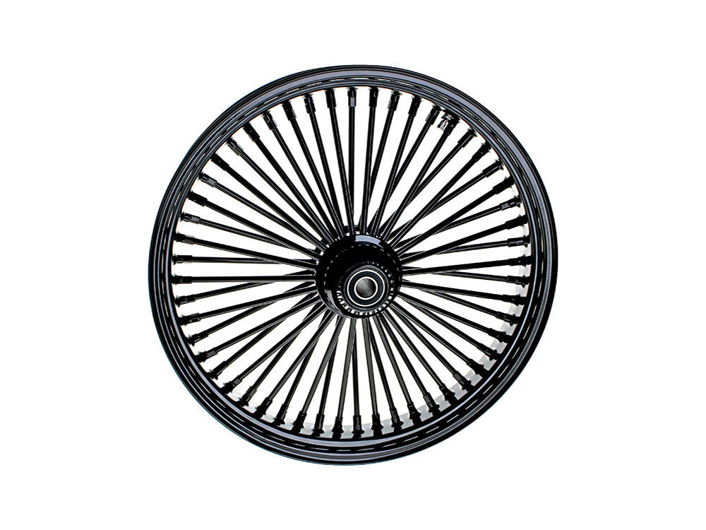21in. x 3.5in. Mammoth Fat Spoke Front Wheel – Gloss Black. Fits Fatboy 2018up