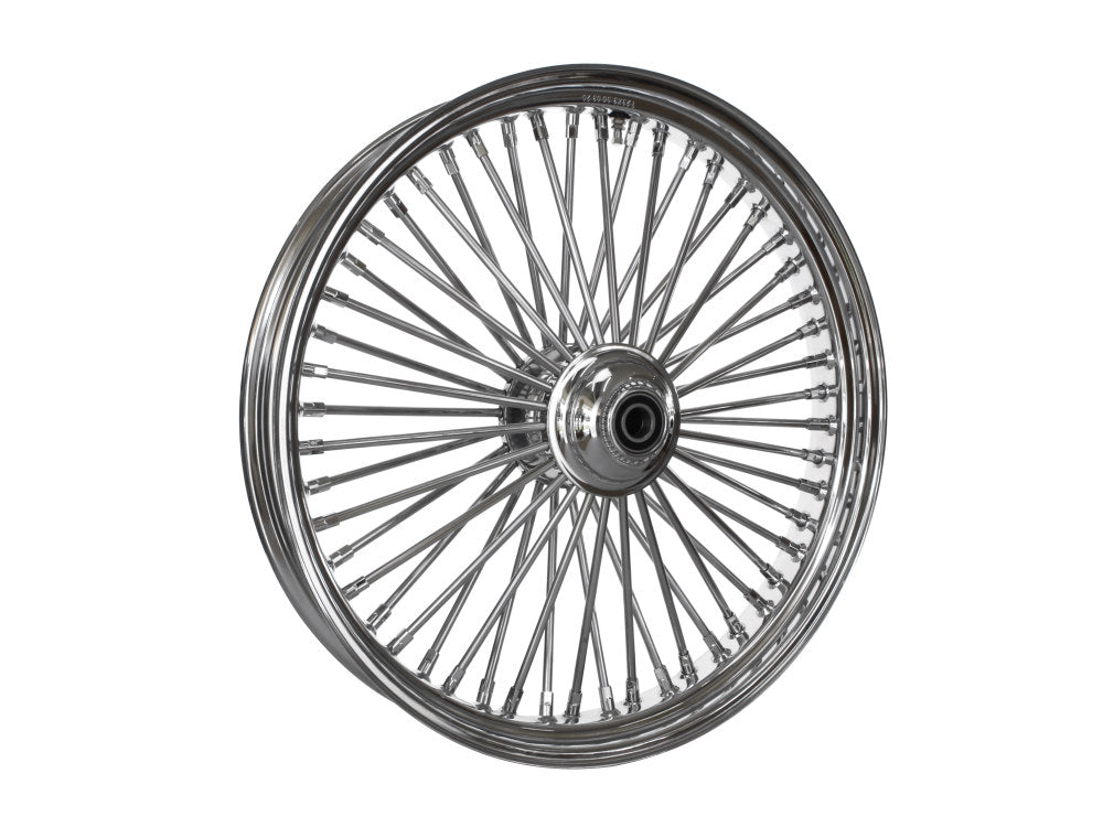 23in. x 3.5in. Mammoth Fat Spoke Front Wheel – Chrome. Fits Softail Heritage 2011up, Deluxe 2011-2020, Slim 2012-2021 & Fatboy 2011-2017