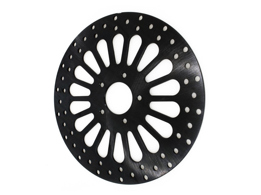 11.8in. Front Super Spoke SS2 Disc Rotor – Black. Fits Dyna 2006-2017, Softail 2015up, Sportster 2014-2021 & Some Touring 2008-2023