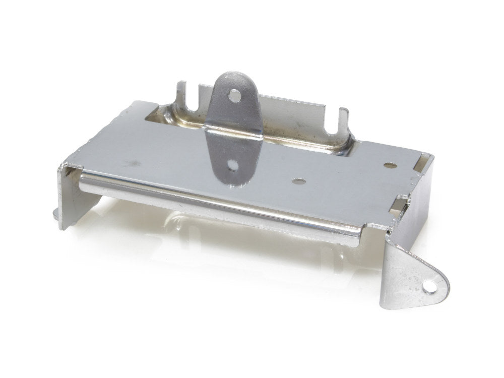 Battery Tray – Chrome. Fits FXE 1973-1979.