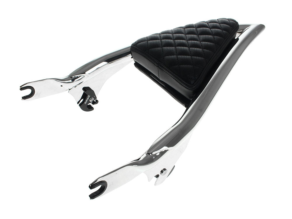 Diamond Stitch Apex Sissy Bar Backrest – Chrome. Fits Touring 2009up.