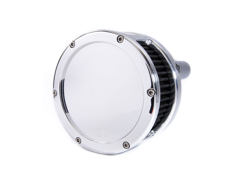 BA Air Cleaner Kit – Chrome with Solid Cover. Fits Touring 2017-2024 & Softail 2018-2024