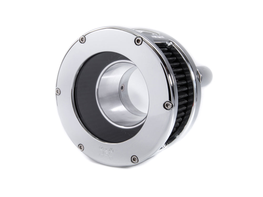 BA Air Cleaner Kit – Chrome with Clear Cover. Fits Touring 2017-2024 & Softail 2018-2024
