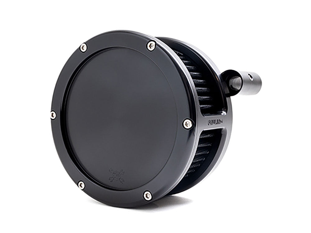 BA Air Cleaner Kit – Black with Solid Cover. Fits Softail 2000-2015, Dyna 1999-2017, Touring 1999-2007 with CV Carb or Cable Operated Delphi EFI