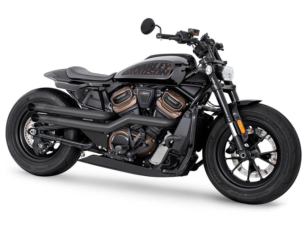 Declaration Turnouts Exhaust – Black. Fits Sportster S 2021-2023