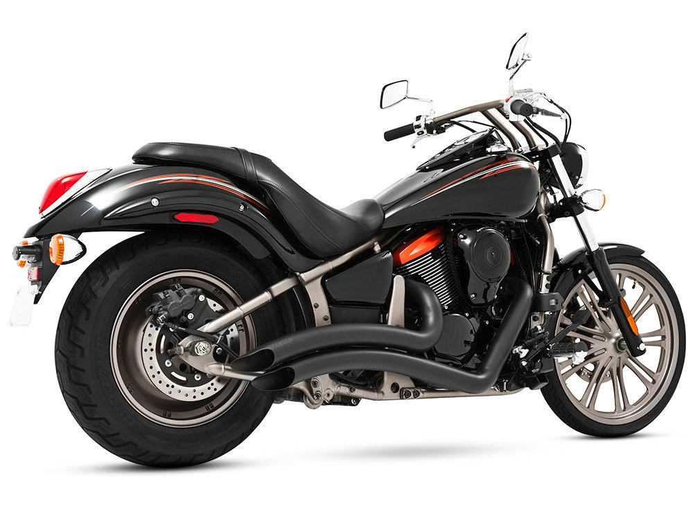 Sharp Curve Radius Exhaust – Black. Fits Kawasaki Vulcan 900 2006up.