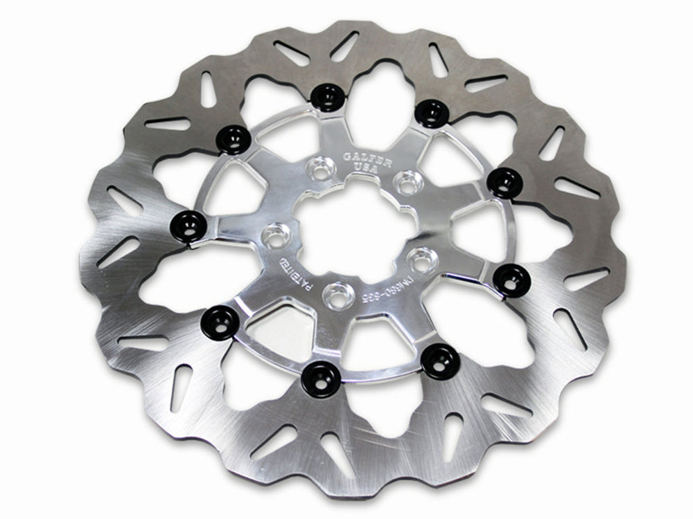 11.8in. Front Wave Floating Disc Rotor – Clear Anodized Silver Carrier. Fits Dyna 2006-2017, Softail 2015up, Sportster 2014-2021 & Some Touring 2008-2023