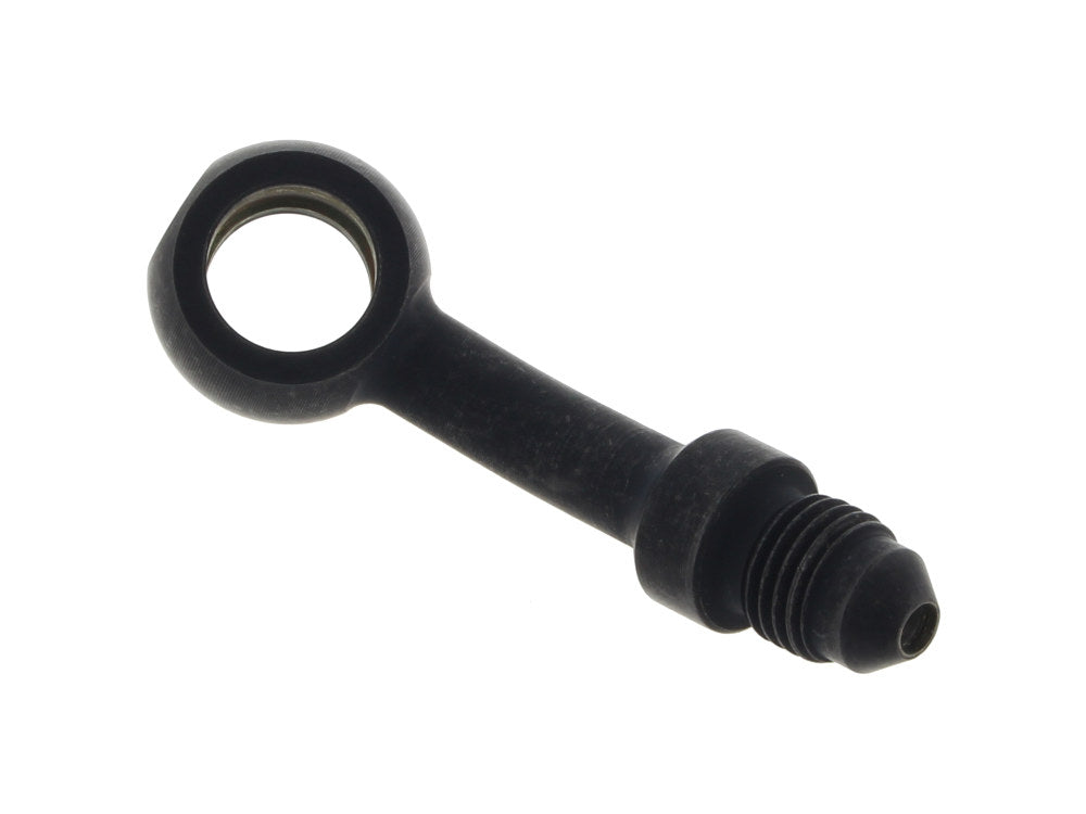 Black 3/8in. (10mm) ID, 35 Degree Banjo – Male #3 End.