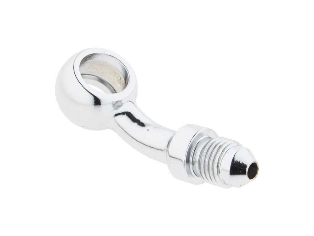 Chrome 3/8in. (10mm) ID, 35 Degree Banjo – Male #3 End.