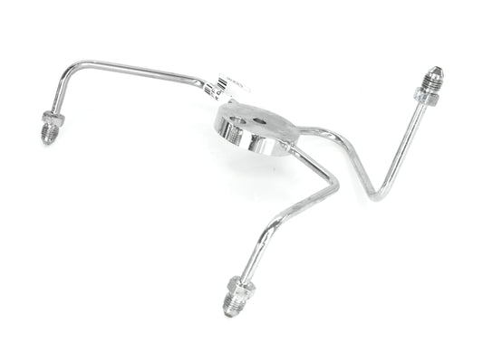 AN3 Front Dual Disc Brake Tee β Chrome. Fits Wide Glide Front Ends with Dual Disc Rotors.