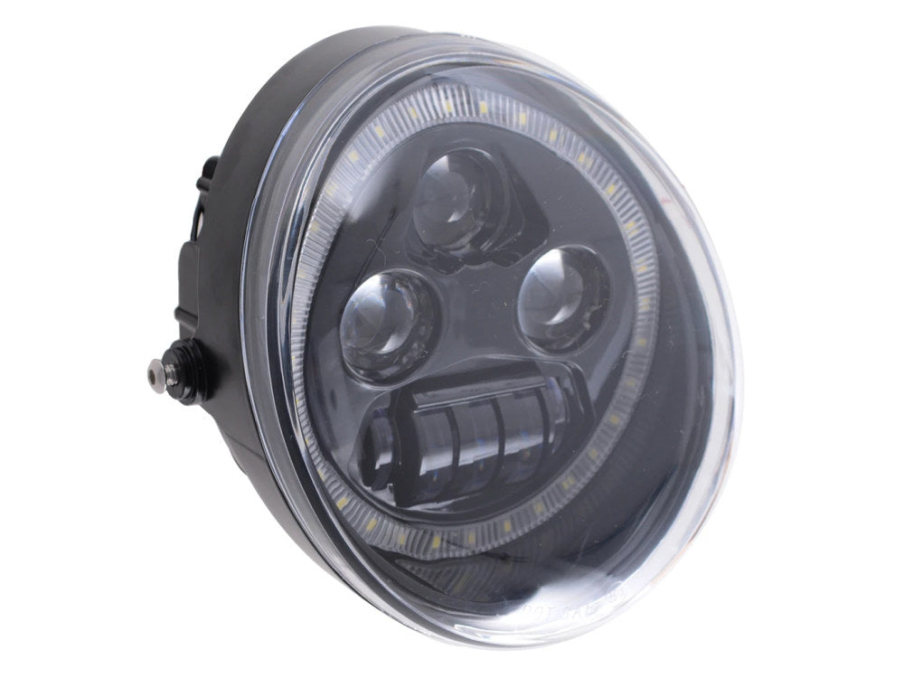5-3/4in. LED HeadLight Insert with Halo – Black. Fits Night Rod Special 2012-2017 & Muscle 2009-2017.