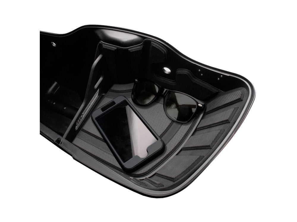 Ryt-There Saddle Bag Shelf – Charcoal. Fits Touring 2014up Left & Right Bags.