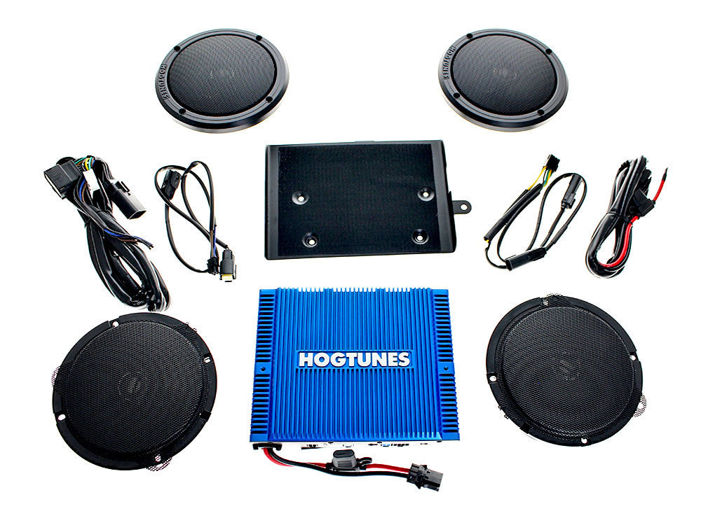 Hogtunes G4, 300 Watt Amp x 4 Speaker Kit. Fits Limited Ultra Classic, Ultra Classic, Tri Glide Ultra, Road Glide Ultra, Electra Glide Standard 2014-2023 & Street Glide 2014-2023 with Tour Pack.