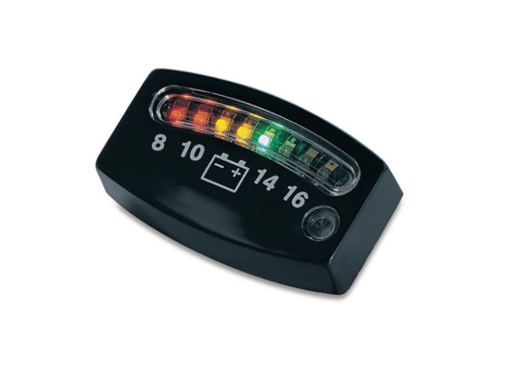 LED Battery Gauge with Indicators – Black.