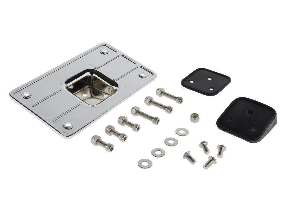 Laydown Number Plate Mount – Chrome.