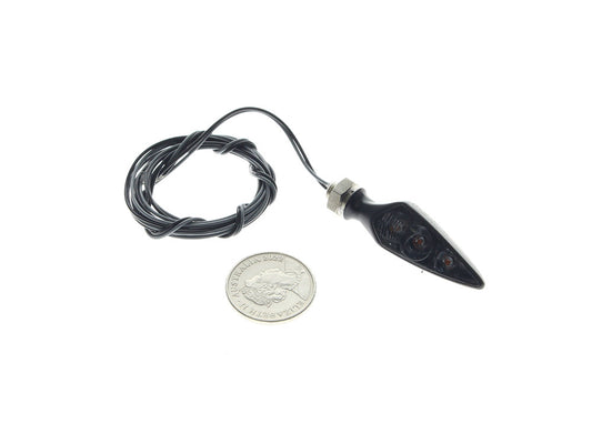 Rhombus S Dark LED Right Hand Front / Left Hand Rear Turn Signal – Black.