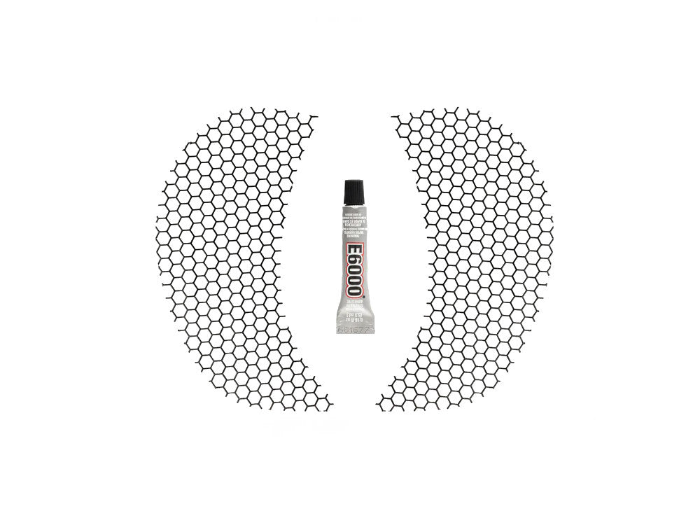 Honeycomb Fairing Vent Screen – Black. Fits Road Glide 2015-2023