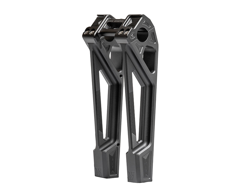 10in. Straight Fastback Risers – Black. Fits 1in. Handlebar