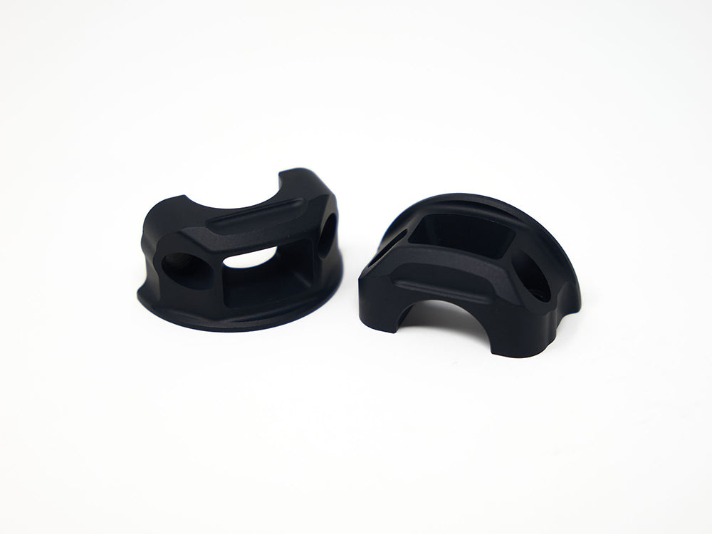 Clutch & Brake Perch Clamp – Black. Fits Softail 2018-2024