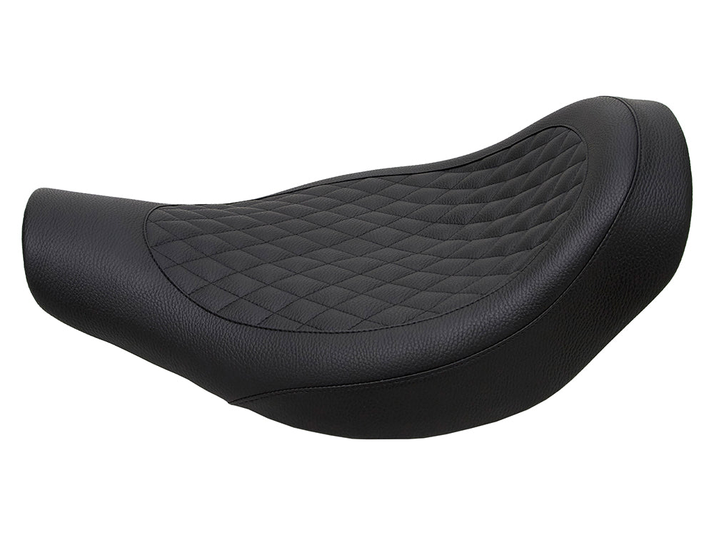 Fred Kodlin Diamond Stitch Solo Seat – Black. Fits Breakout 2018-2022 with OEM Fuel Tank & Kodlin Rear Fender.
