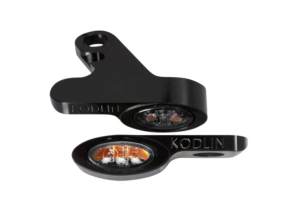 Elypse Under Perch DRL Turn Signals – Black. Fits Softail 2015-2024 & Touring 2009-2023 Models with Cable Clutch.