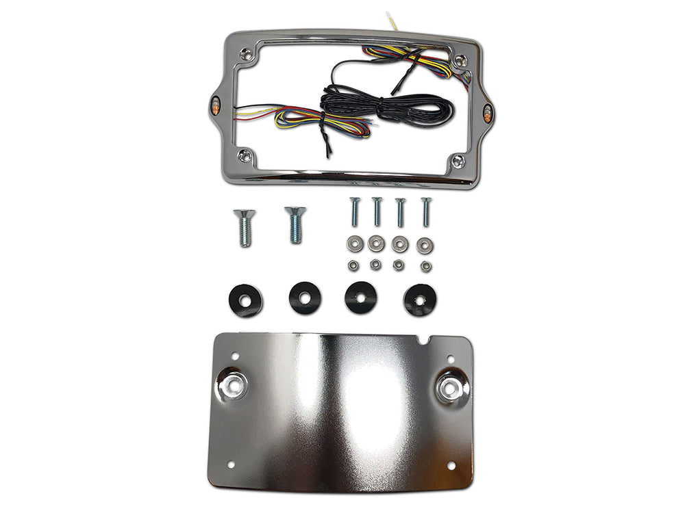 Elypse 3-1 Curved LED Number Plate Kit – Chrome. Fits most Touring 2013up.