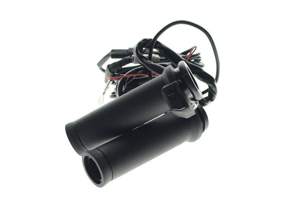 Heated Apollo-X Handgrips – Black. Fits Big Twin 2008-2024 with Throttle-by-Wire