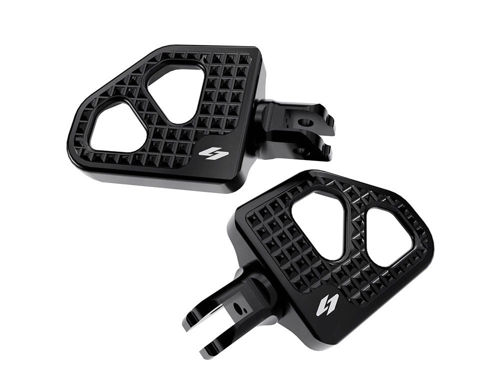 Max Lean Mini Rider Floorboards – Black. Fits Softail 2018up Front Rider