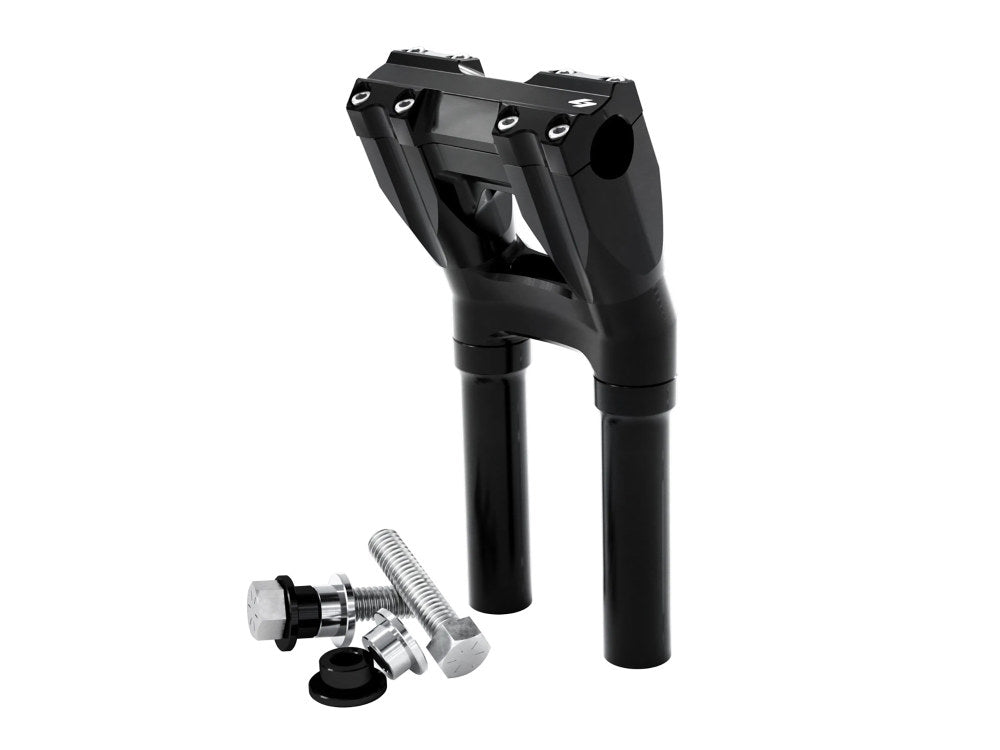 10in. Kickback x 1in. Clamp Isolated Riser Kit – Black. Fits 1in. Handlebar