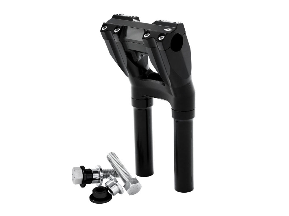 10in. Kickback x 1-1/8in. Clamp Isolated Riser Kit – Black. Fits 1-1/8in. Handlebar