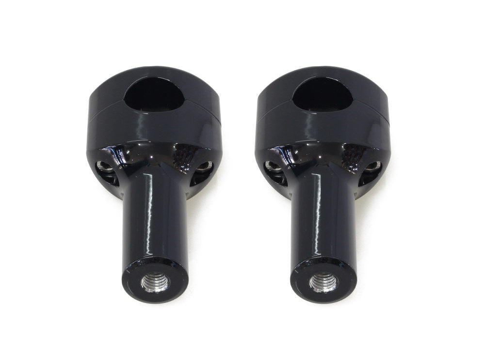 4in. Straight Two Piece Riser Kit – Gloss Black. Fits 1-1/4in. Handlebar