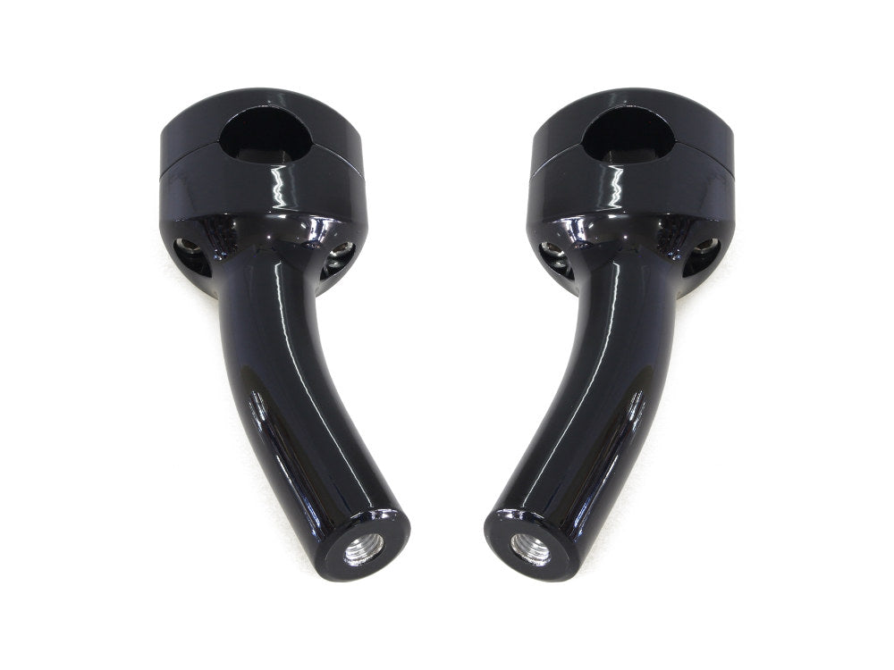5.5in. Pullback Two Piece Riser Kit – Gloss Black. Fits 1-1/4in. Handlebar