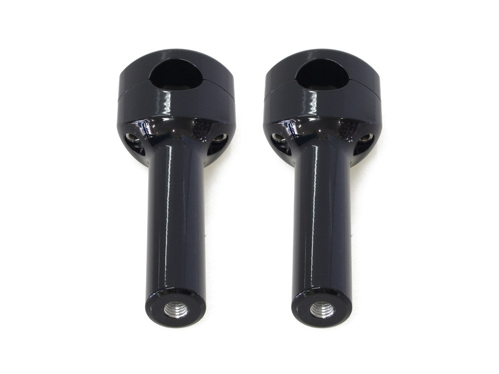 6in. Straight Two Piece Riser Kit – Gloss Black. Fits 1-1/4in. Handlebar