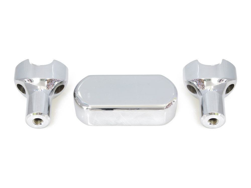 3in. Straight One Piece Riser Kit – Chrome. Fits 1-1/4in. Handlebar