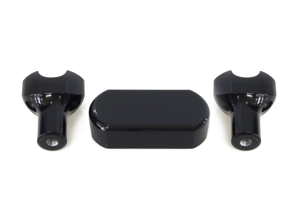 3in. Straight One Piece Riser Kit – Gloss Black. Fits 1-1/4in. Handlebar