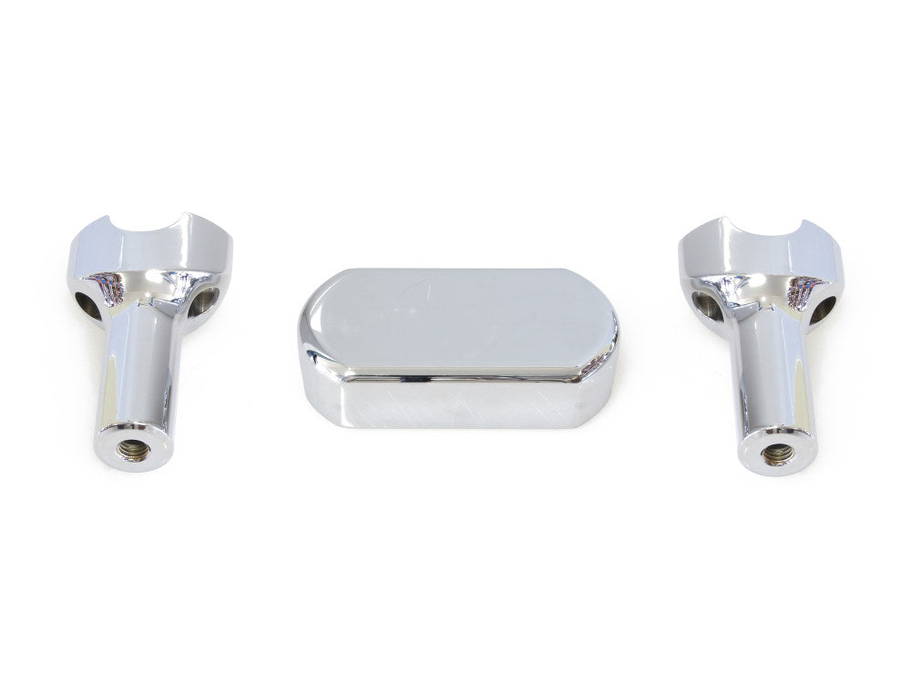 4in. Straight One Piece Riser Kit – Chrome. Fits Fits 1-1/4in. Handlebar