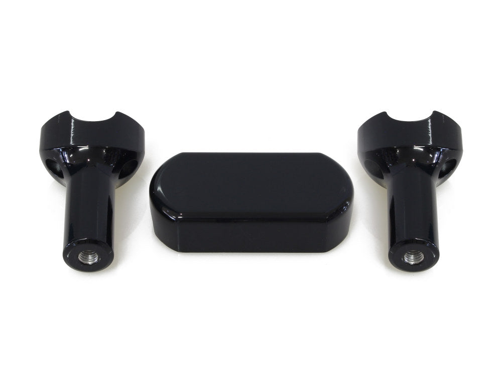 4in. Straight One Piece Riser Kit – Gloss Black. Fits 1-1/4in. Handlebar