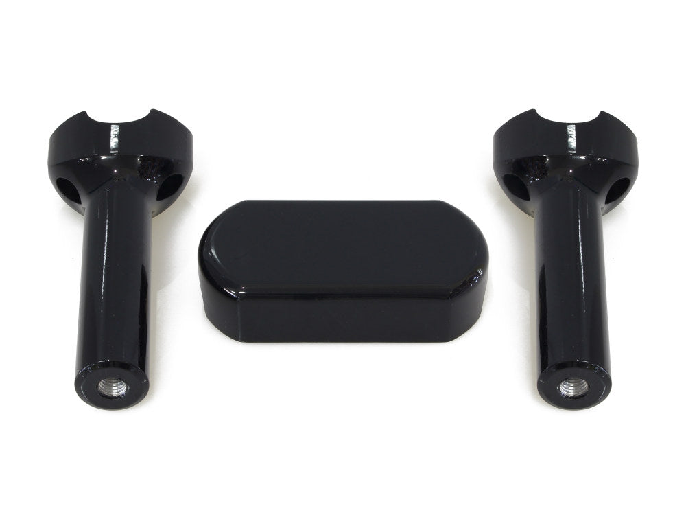 6in. Straight One Piece Riser Kit – Gloss Black. Fits 1-1/4in. Handlebar