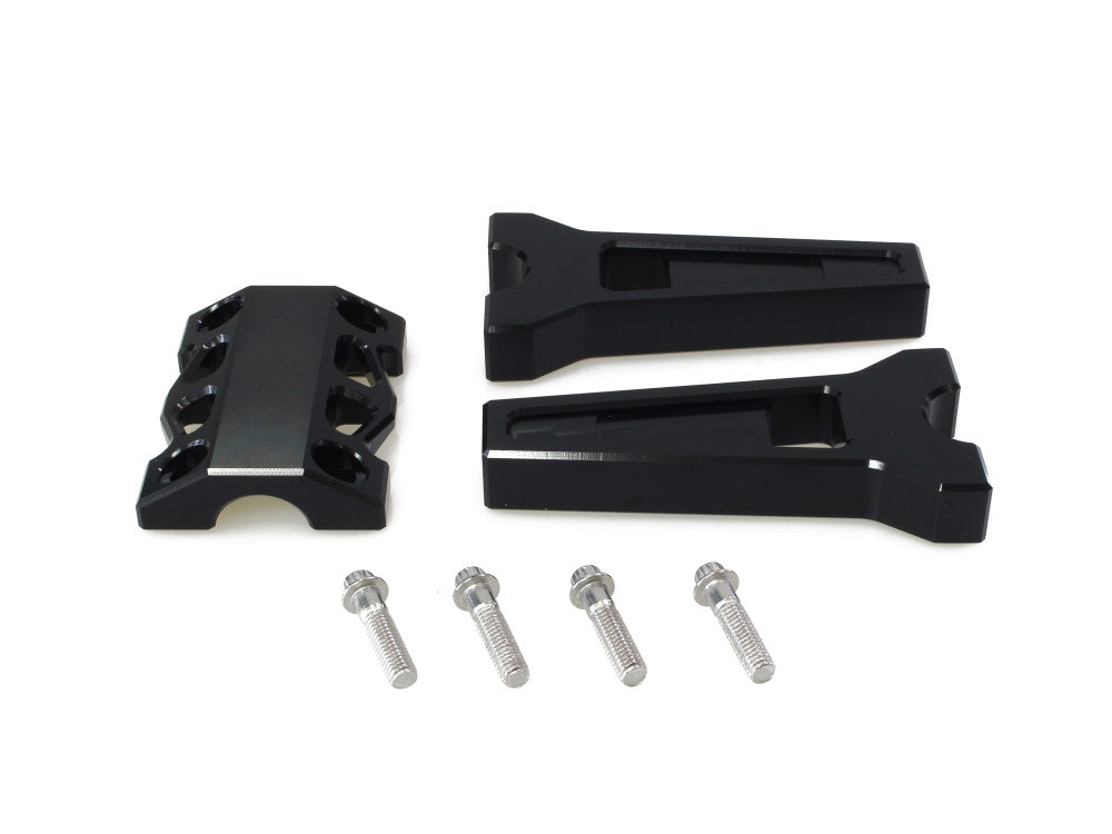 6in. Straight Performance Risers – Black. Fits 1-1/4in. Handlebar