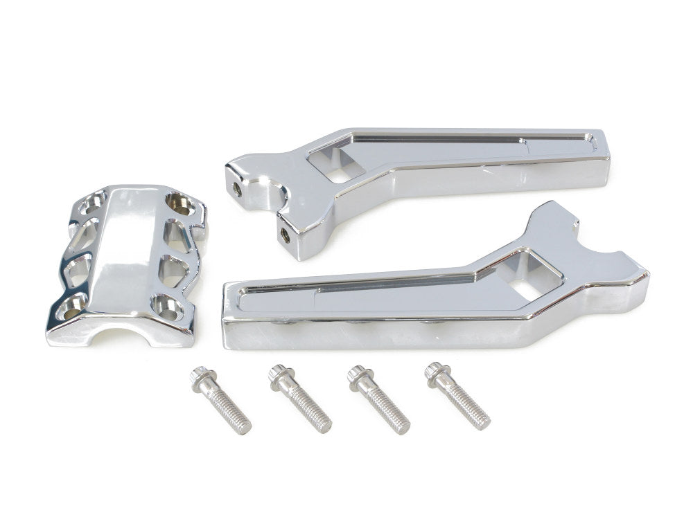8in. Pullback Performance Risers – Chrome. Fits 1-1/4in. Handlebar
